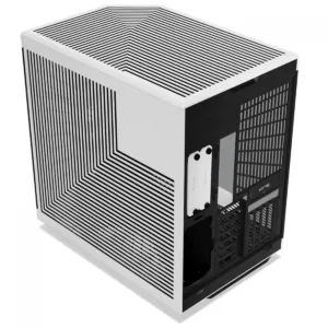 Gabinete Gamer Hyte Y70 Touch Infinite Panda Com Display 2.5K 14.5 Pol Touch Mid Tower Vidro Temperado EATX Sem Fans Preto e Branco CS-HYTE-Y7