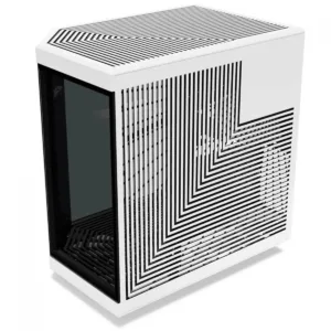 Gabinete Gamer Hyte Y70 Touch Infinite Panda Com Display 2.5K 14.5 Pol Touch Mid Tower Vidro Temperado EATX Sem Fans Preto e Branco CS-HYTE-Y7
