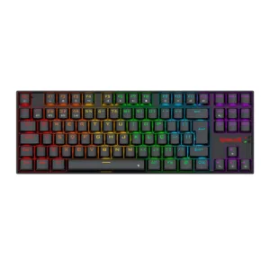 Teclado Mecanico Redragon Kumara Elite Rainbow Switch Azul Wireless Preto K552-KRS-PT-BLUE