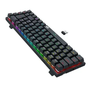 Teclado Mecânico Gamer Redragon Ryze Pro RGB Wireless Switch Brown K633RGB-PRO-PT-BROWN