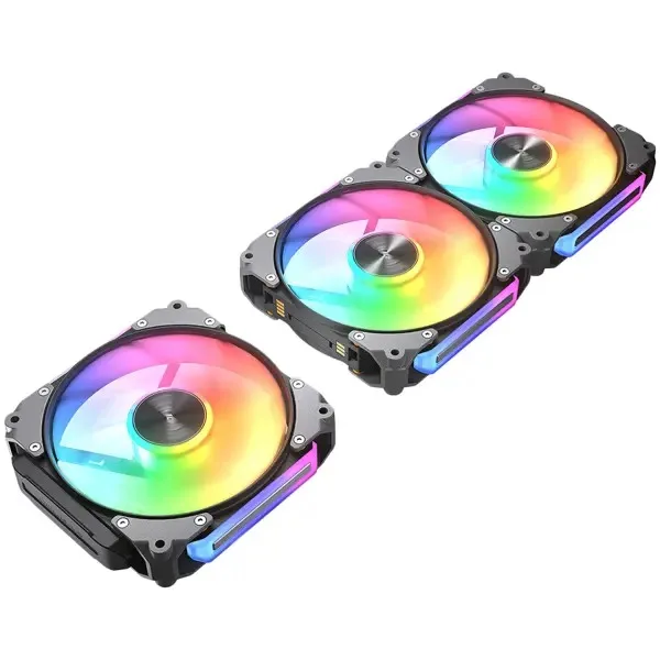 Kit Fan Cougar Apolar 120 ARGB 3x120mm Preto CF-APR12HB3-RGB
