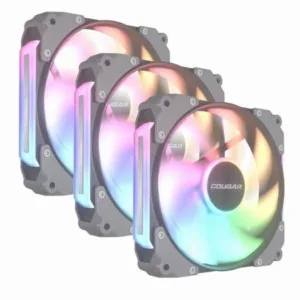 Kit Fan Cougar Apolar 120 ARGB Reverse Blade 3x120mm Preto CF-ARW12HB3-RGB