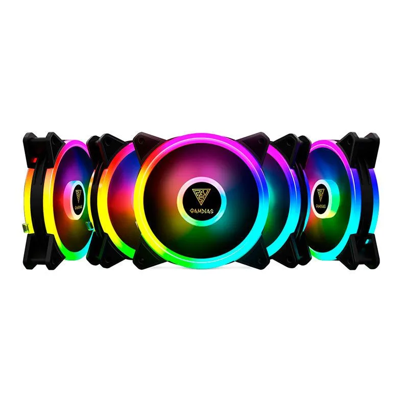 Kit Coolers Gamdias Aeolus M2 1205R RGB 5x120MM com Controle M2-1205R