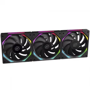 Kit Fan Kalkan Halo ARGB 3x120mm PWM Preto KLK00019