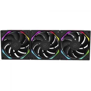 Kit Fan Kalkan Halo ARGB 3x120mm PWM Preto KLK00019