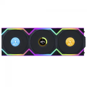 Kit Fan Lian Li UNI FAN SL Wireless LCD ARGB 3x120mm Preto 12SLLCD1W3B