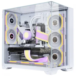 Kit Fan Lian Li UNI FAN SL Wireless LCD Reverse Blade ARGB 3x120mm Branco 12RSLLCD1W3W