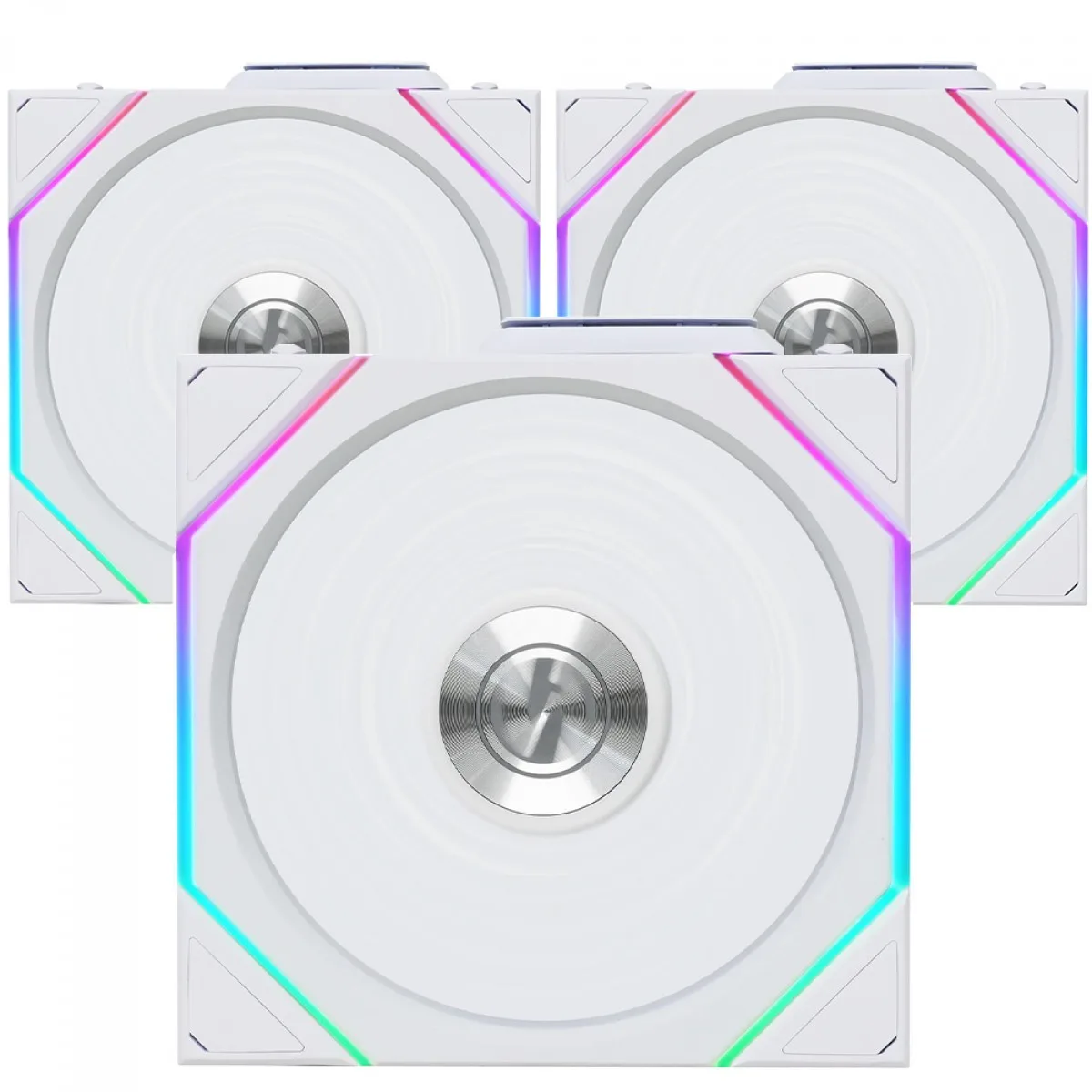 Kit Fan Lian Li UNI FAN TL Wireless Reverse Blade ARGB 3x120mm Branco 12RTL1W3W
