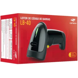 LEITOR DE CÓDIGO DE BARRAS 1D USB LB-40BK - C3TECH