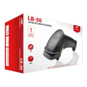 LEITOR DE CÓDIGO DE BARRAS LASER LB-50BK PRETO - C3 TECH