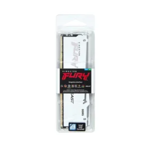 Memória Kingston Fury Beast RGB 16GB DDR5 5600MHz CL40 Branco Intel XMP KF556C40BWA-16