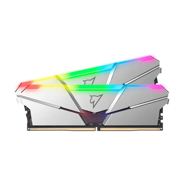 Memória 32GB Netac RGB DDR5 Shadow (16GB X 2) C40 Silver 5600U NTSRD5P56DP-32S