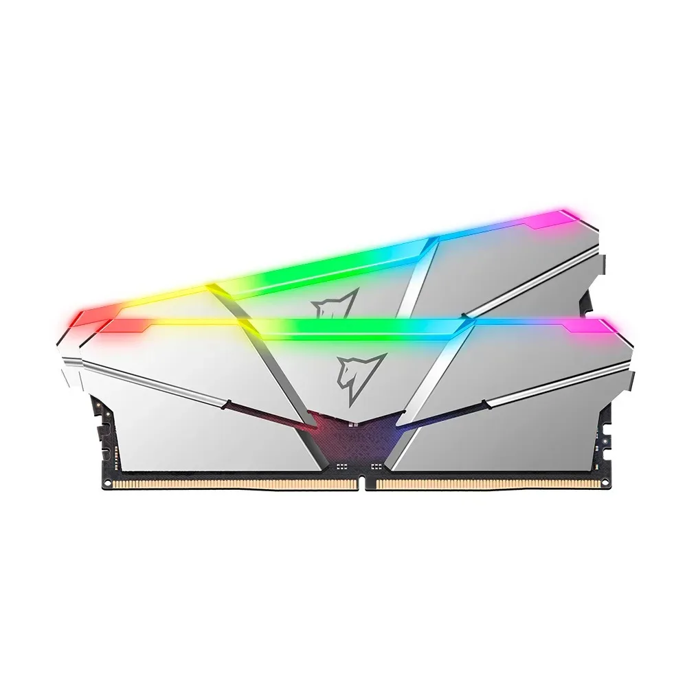 Memória 32GB Netac RGB DDR5 Shadow (16GB X 2) C40 Silver 5600U NTSRD5P56DP-32S