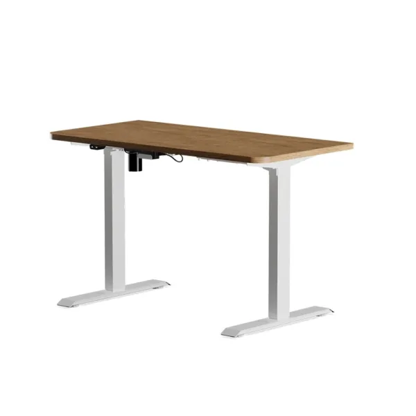 Mesa Elements Elevatória Misch Branco Com Tampo Carvalho Madeira 140x60x2.5 cm