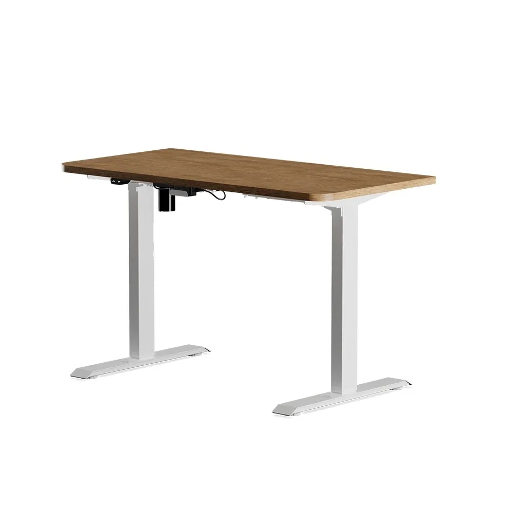 Mesa Elements Elevatória Misch Branco Com Tampo Carvalho Madeira 140x60x2.5 cm