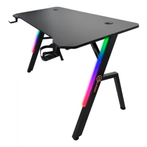 Mesa Gamer Kalkan Illumi RGB Inclinável Com Suporte Para Headset e Copo Preto KLK00030