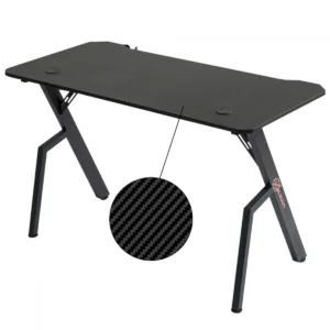 Mesa Gamer Kalkan Illumi RGB Inclinável Com Suporte Para Headset e Copo Preto KLK00030