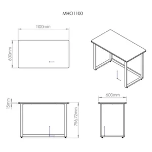 Mesa Office Hayonik MHO 1100 15mm Amêndola Rústica 74459