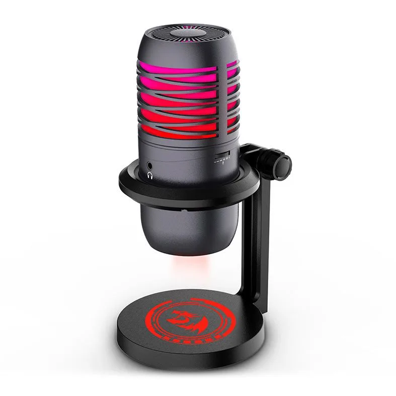Microfone Condensador Nebula Rainbow Tipo-C Preto GM211 - Redragon