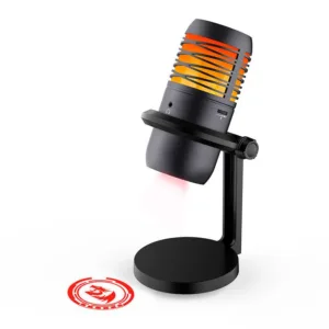 Microfone Condensador Nebula Rainbow Tipo-C Preto GM211 - Redragon