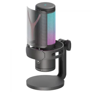 Microfone Redragon Gamer Fenris RGB Condensador Com Shock Mount Preto GM301