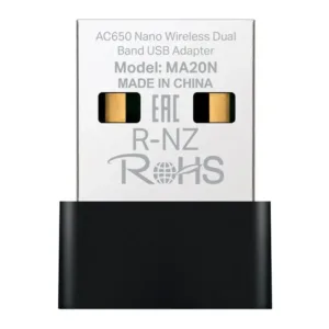 Mini Adaptador Wi-Fi Mercusys MA20N AC650 Dual Band Nano USB