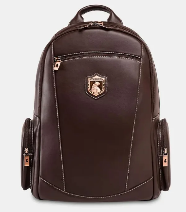 Mochila Executiva Nordweg Águia em Couro Italiano Café para Notebook NW074A.IC