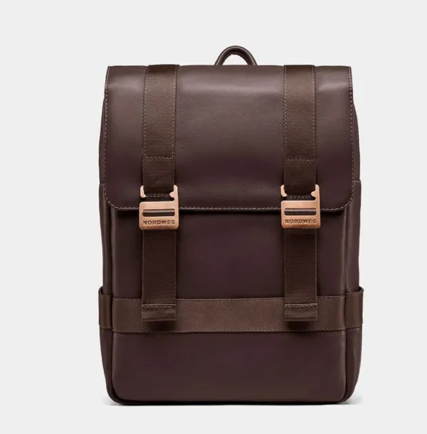 Mochila de couro para notebook Nordweg Dolomitas NW101.IC Italiano Cafe