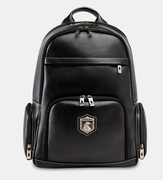 Mochila Executiva de Couro para Notebook Nordweg Tag NW073A Couro Italiano Preto NW073A.IP