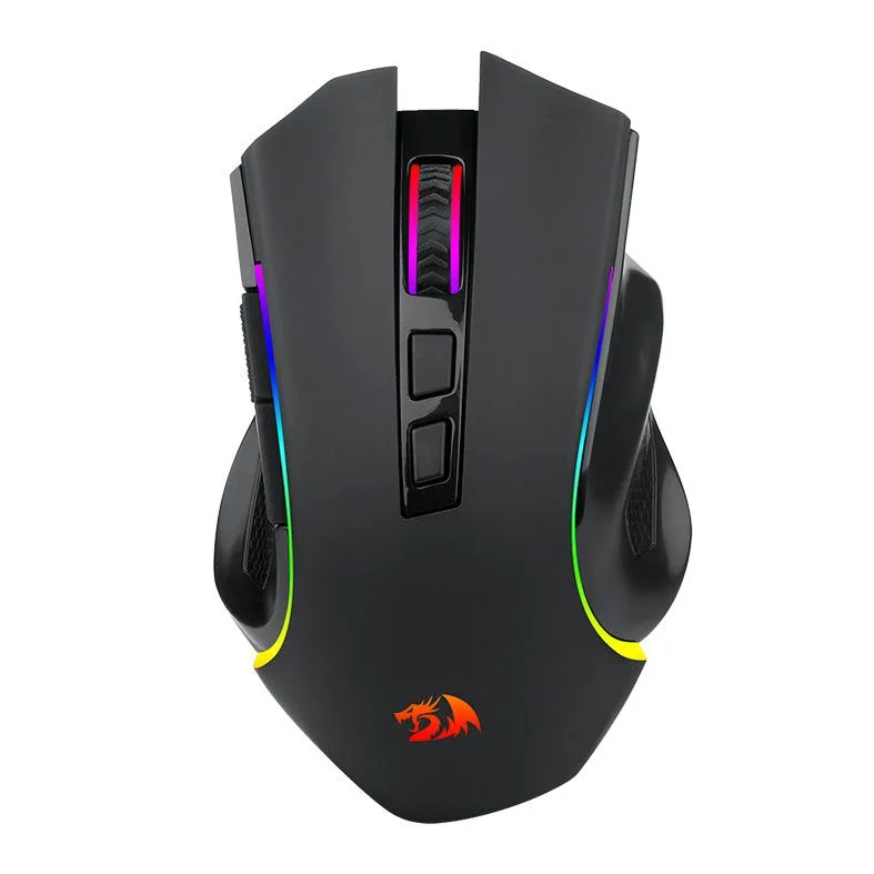 Mouse Redragon Gamer Griffin Pro RGB 4800DPI 7 Botoes Wireless Preto M602P-KS