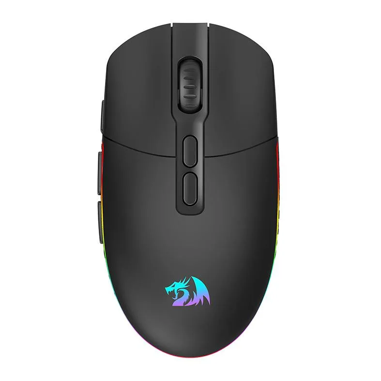 Mouse Gamer Redragon Invader Pro RGB Wireless USB 10000 DPI Preto M719RGB-PRO