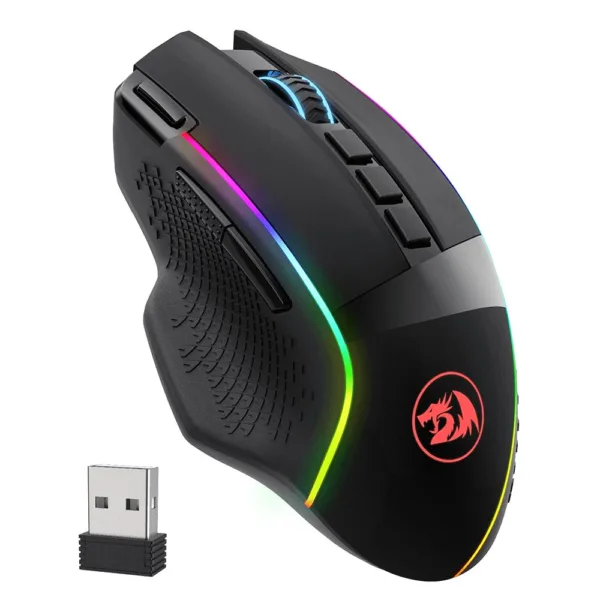 Mouse Gamer Redragon M991-RGB Enlightment Wireless Preto