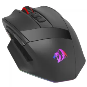 Mouse Gamer Redragon Rind Pro RGB Wireless/Bluetooth 26000 DPI 10 Botões Sensor PAW3395 Preto M813RGB-PRO
