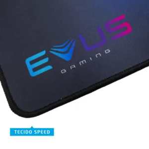 Mouse Pad Gamer EVUS MP-500B PAN 500x300mm Base Antiderrapante Preto