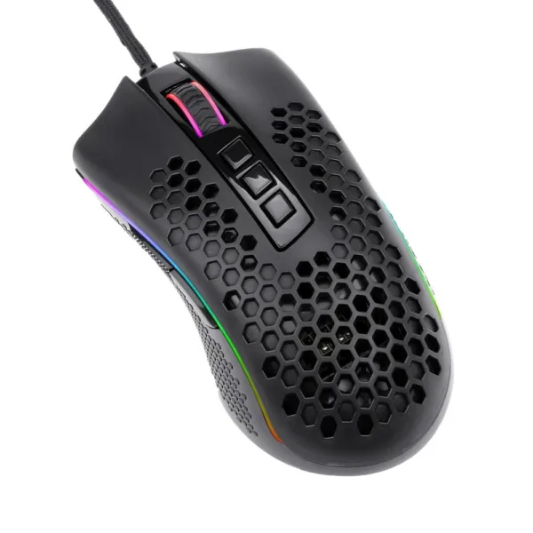 Mouse Gamer Redragon Storm RGB 12400 DPI com 7 Botões Programáveis Preto M808-RGB