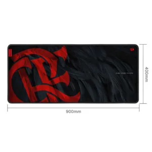 Mousepad Redragon Gamer Flamengo Mantle Edição Oficial Preto e Vermelho FL032 | 900x400x4mm