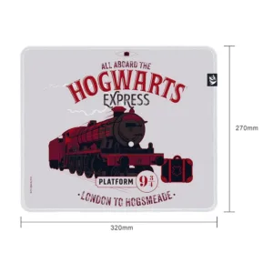 Mousepad Gamer Redragon Harry Potter Expresso Hogwart's 320x270x3mm Tamanho M Branco HP-934