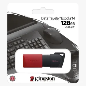 Pen Drive Kingston DataTraveler Exodia M 128GB USB 3.2 Vermelho DTXM/128GB
