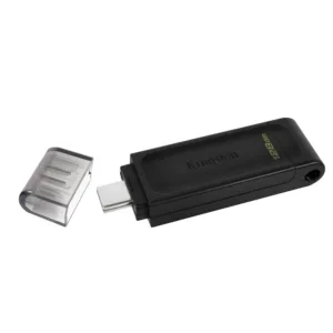 Pen Drive Kingston DataTraveler 70 128GB USB-C 3.2 Gen 1 Preto DT70/128GB