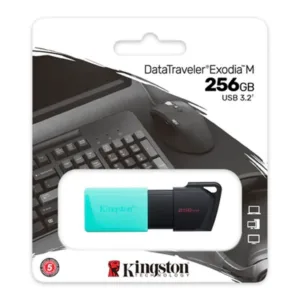 Pen Drive Kingston DataTraveler Exodia M 256GB USB 3.2 Preto e Verde DTXM/256GB