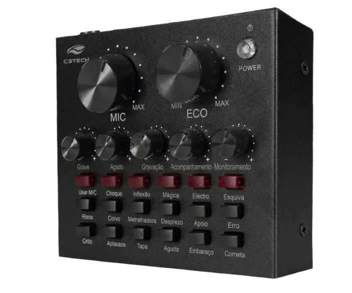 Placa de Som C3Tech MX-50BK para Streaming Lives e Gravações