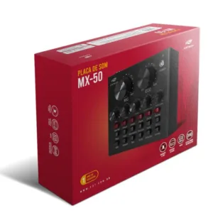 Placa de Som C3Tech MX-50BK para Streaming Lives e Gravações