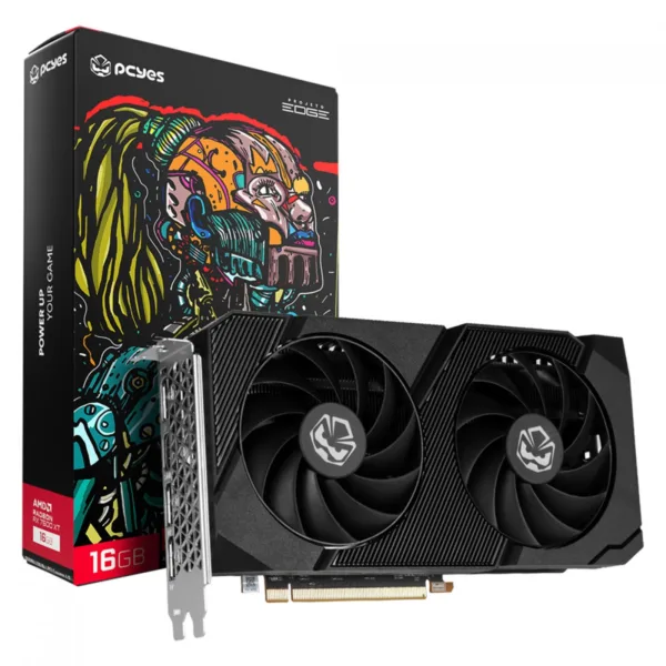 Placa de Vídeo Pcyes AMD Radeon RX 7600 XT 16GB GDDR6 FSR Ray Tracing PVR760016GBPEDF