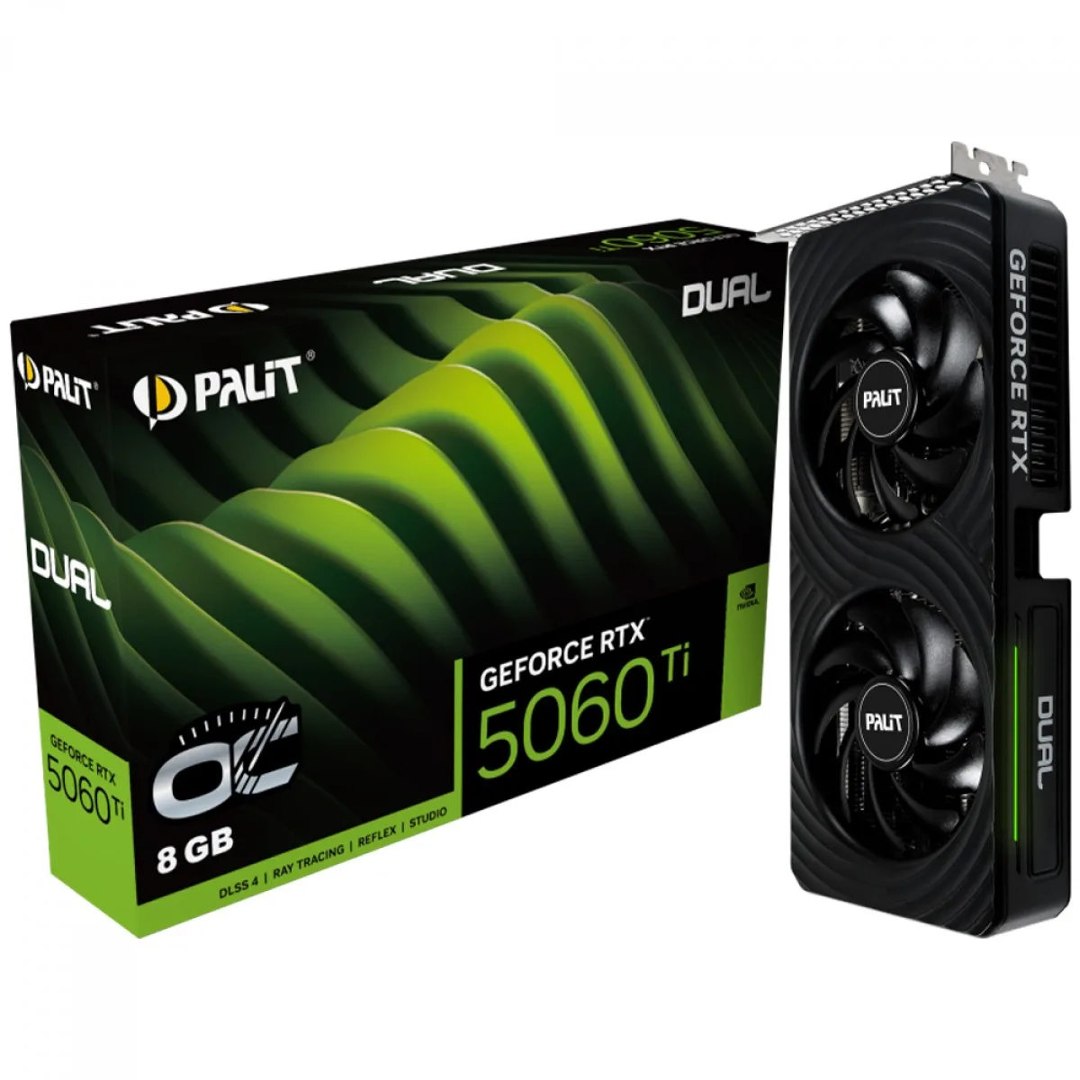 Placa de Vídeo Palit GeForce RTX 5060 Ti Dual 8GB, GDDR7 DLSS Ray Tracing NE7506T019P1-GB2062D