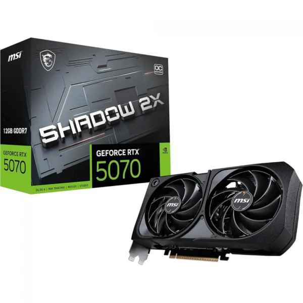 Placa de Vídeo MSI GeForce RTX 5070 Shadow 2X OC 12GB GDDR7 DLSS Ray Tracing 912-V532-076