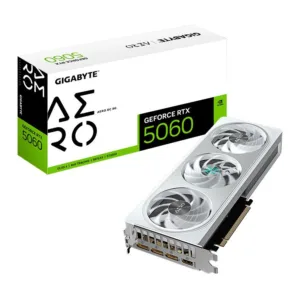 Placa de Vídeo Gigabyte GeForce RTX 5060 Aero OC 8GB GDDR7 128-bit GV-N5060AERO-OC-8GD