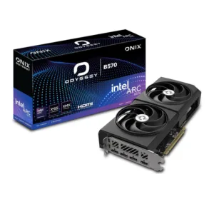 Placa de Vídeo Onix Intel Arc Odyssey B570 2x Preta 10gb Gddr6 160 Bits 8347-00178