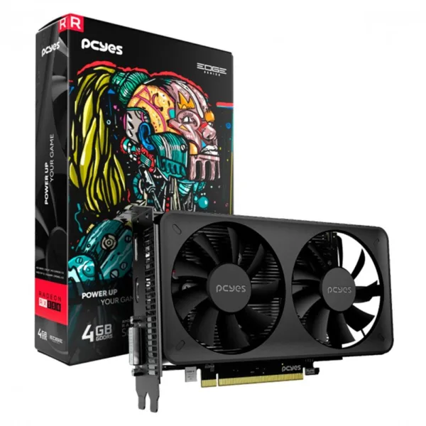 Placa de Vídeo PCYES RX 550 Dual Fan Projeto Edge 4GB GDDR5 128-bit PVEX5504GBDF