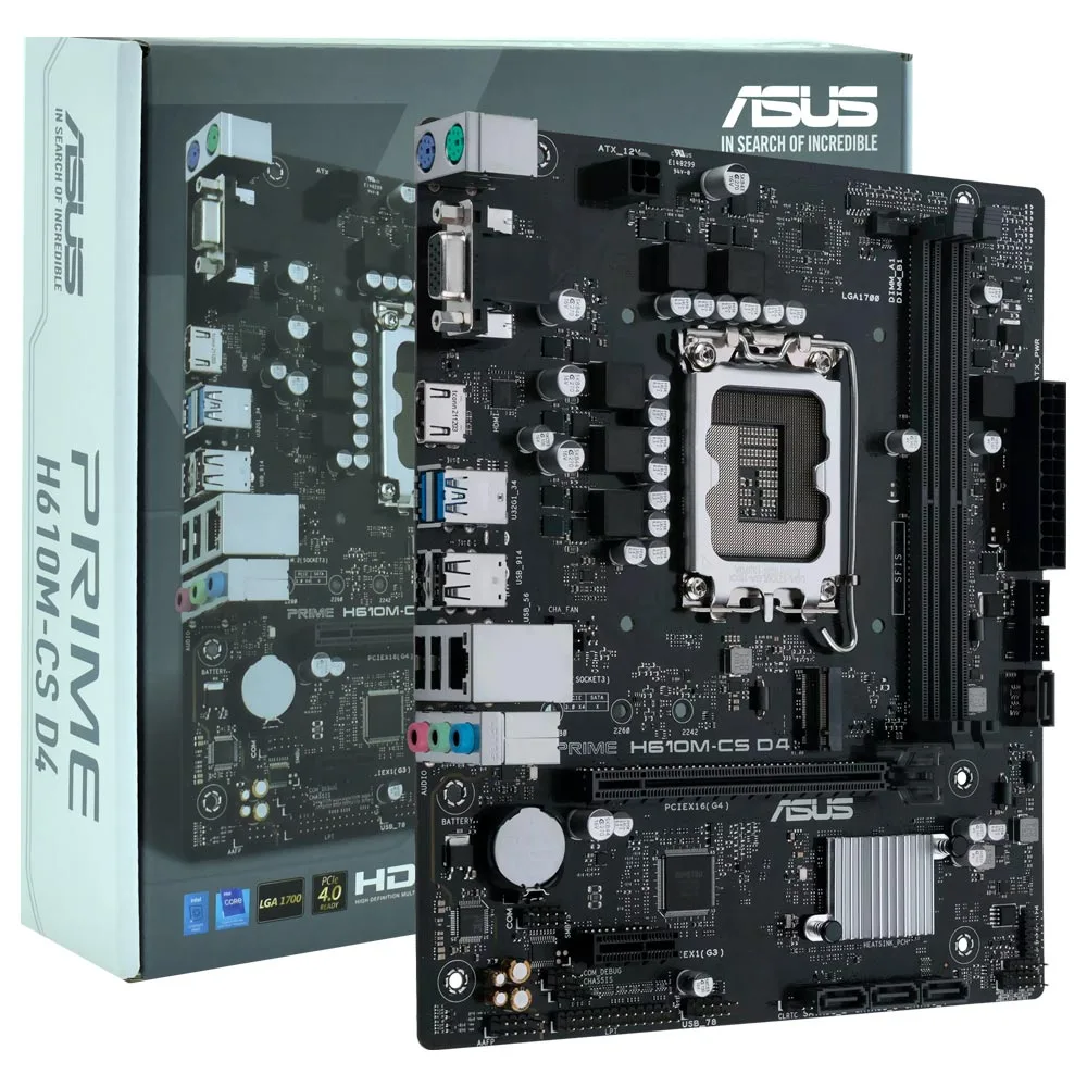 Placa Mãe ASUS LGA1700 Prime H610M-CS D4/VGA/DDR4