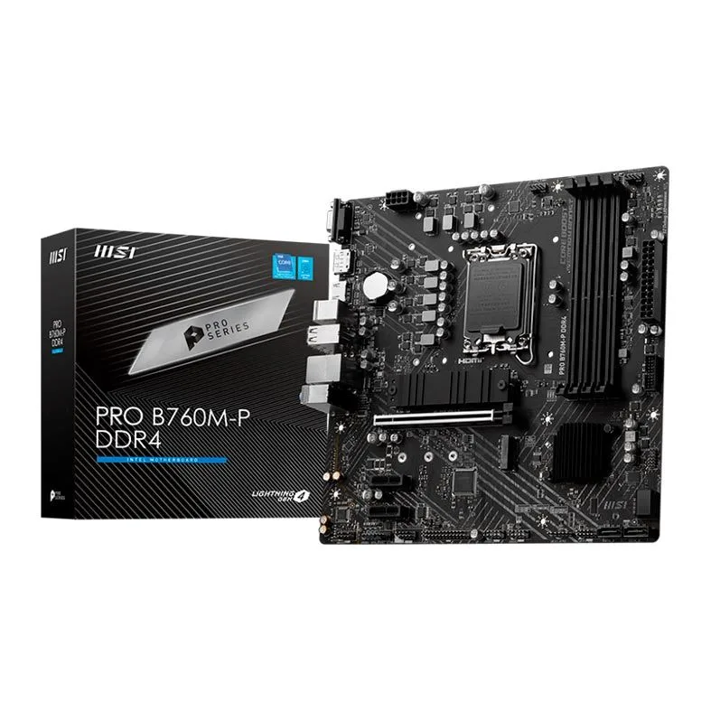 Placa Mãe MSI LGA 1700 PRO B760M-P DDR4 Chipset B760